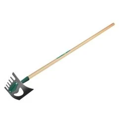 Binette Duopro LEBORGNE 16 Cm Outils 2 En 1 Binette Et Râteau Manche En Bois 150 Cm