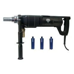 Carotteuse Portative à Percussion DIAM INDUSTRIES CB-S22F 230V 2.2kW Ø 202mm + 3 Couronnes SD6 Ø Multiples