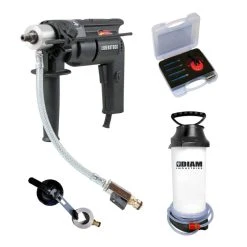 Carotteuse Portative DIAM INDUSTRIES END712P-03 230V - 700W + 1 Coffret Couronnes + 1 Pulvérisateur + 1 Guide D'amorçage