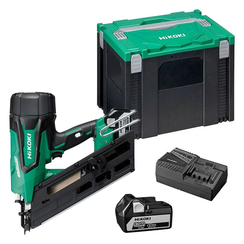 HITACHI - HIKOKI Cloueur De Charpentier 90mm 18V HIKOKI NR1890DBCLWQZ 2 X 5,0Ah 1 HITACHI - HIKOKI Cloueur De Charpentier 90mm 18V HIKOKI NR1890DBCLWQZ 2 X 5,0Ah