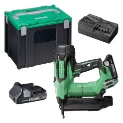 HITACHI - HIKOKI Cloueur Sans Fil HIKOKI NT1850DBSL(WX) 18V (2x3Ah) /18GA / 16-50mm + Coffret Hit-Case