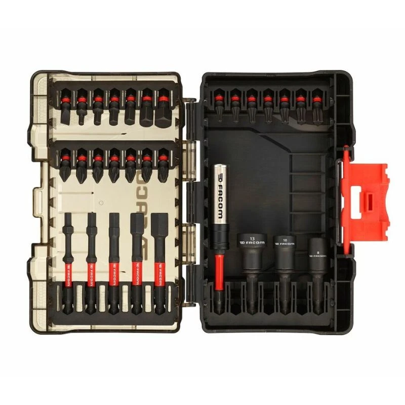 Coffret De Vissage FACOM EN.1J30PB - 30 Embouts Impact Flextorq 1 Coffret De Vissage FACOM EN.1J30PB - 30 Embouts Impact Flextorq