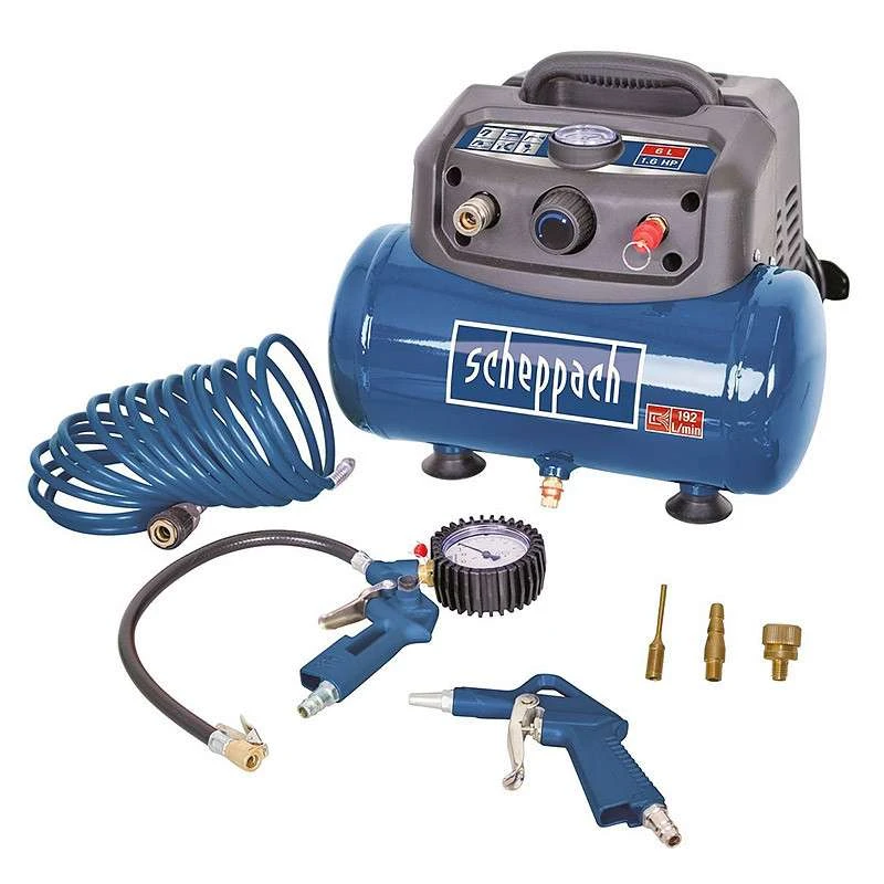 Compresseur SCHEPPACH HC06 220-240V 50Hz 1200W 6L 1 Compresseur SCHEPPACH HC06 220-240V 50Hz 1200W 6L