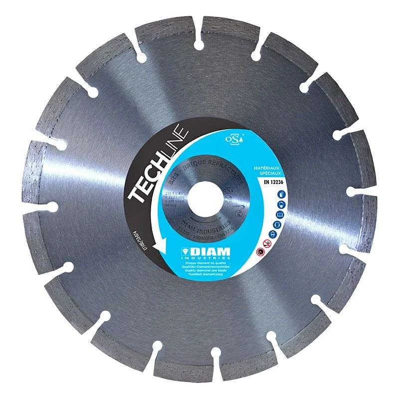 Disque DIAM INDUSTRIES BRS230 Gamme TECHLINE Spéciale Brique Réfractaire Ø 230mm 1 Disque DIAM INDUSTRIES BRS230 Gamme TECHLINE Spéciale Brique Réfractaire Ø 230mm