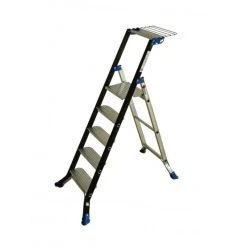 Escabeau ESCALUX V21015 "Escabati" 5 Marches H 3M11 Spécial Bati-matériaux Gros Travaux