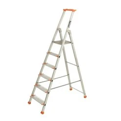 Escabeau ESCALUX V22476 Professionnel Confort "Batilux X460" Anodise 6 Marches H 3M31