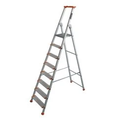 Escabeau ESCALUX V22478 Professionnel Confort "Batilux X460" Anodise 8 Marches H 3M75