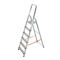 Escabeau Ménager De Sécurité ESCALUX V28150A Aluminium 6 Marches H 3M20