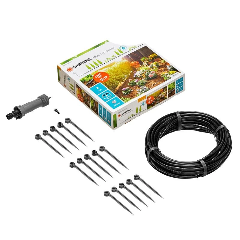Kit D'arrosage Goutte-à-goutte Pour Rangée De Plantes GARDENA 13010-20 - 15m - S 1 Kit D'arrosage Goutte-à-goutte Pour Rangée De Plantes GARDENA 13010-20 - 15m - S