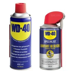 Kit Plombier WD-40 Produit Multifonction 400 Ml + Lubrifiant Au Silicone 250 Ml