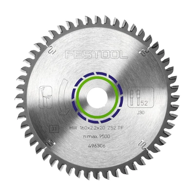 Festool Accessoires Lame De Scie Circulaire Ø160 FESTOOL 496306 Aluminium / Plastique HW 160x2,2x20 TF52 1 Festool Accessoires Lame De Scie Circulaire Ø160 FESTOOL 496306 Aluminium / Plastique HW 160x2,2x20 TF52