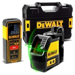 DEWALT MACHINES Laser DEWALT DW088CG En Croix (2 Lignes Vertes) + Télémètre Numérique