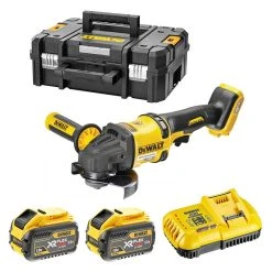 DEWALT MACHINES Meuleuse D'angle DEWALT DCG418X2 Ø 125 Mm 54 (2 X 9,0 Ah) V XR Flexvolt En T-Stak