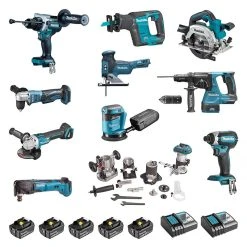 MAKITA MACHINES Pack 11 Outils MAKITA DLX1108TJ1 à Batteries LXT 18V (5 X 5,0Ah)
