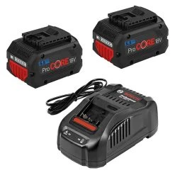 BOSCH MACHINES Pack 2 Batteries BOSCH ProCORE18V 5,5Ah Professional + Chargeur GAL 1880 CV Professional