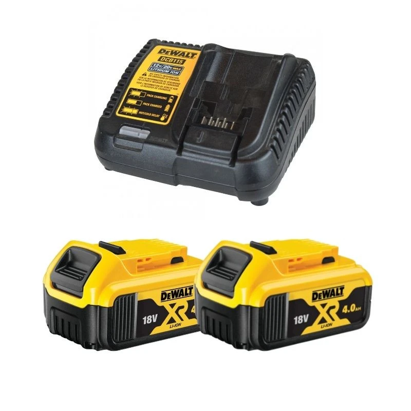 DEWALT MACHINES Pack 2 Batteries DEWALT DCB115M2-QW XR 18V 4Ah Li-Ion + Chargeur 1 DEWALT MACHINES Pack 2 Batteries DEWALT DCB115M2-QW XR 18V 4Ah Li-Ion + Chargeur
