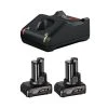 BOSCH MACHINES Pack 2 Batteries GBA 12V 6Ah + Chargeur GAL12V-40 BOSCH 1600A01B20