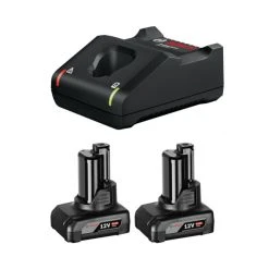 BOSCH MACHINES Pack 2 Batteries GBA 12V 6Ah + Chargeur GAL12V-40 BOSCH 1600A01B20