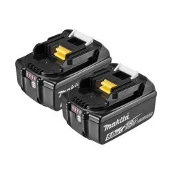 MAKITA MACHINES Pack 2 Batteries MAKITA BL1850B Li-ion 18 V / 5 Ah (témoin De Charge Intégré)