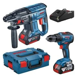 BOSCH MACHINES Pack 2 Outils BOSCH Professional 0615990M0R (GSR 18V-55 + GBH 18V-21) 18V (2 X 4Ah)