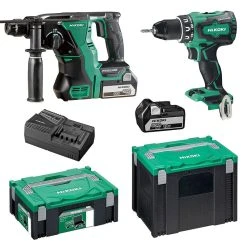 HITACHI - HIKOKI Pack 2 Outils HIKOKI KC18DRBLWDZ (DS18DBSL + DH18DBL) 18 V Li-ion 2 X 5,0Ah