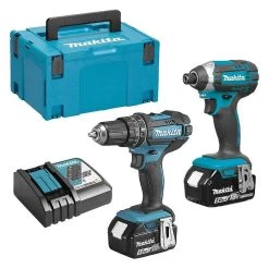 MAKITA MACHINES Pack 2 Outils MAKITA DLX2131TJ (DHP482Z + DTD152Z) 18V Li-ion LXT (2 X 5,0 Ah)