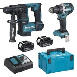 MAKITA MACHINES Pack 2 Outils MAKITA DLX2271TJ (DDF484 + DHR171) 18V Li-Ion (2 X 5,0 Ah)