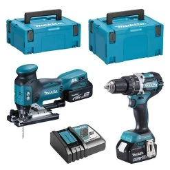 MAKITA MACHINES Pack 2 Outils MAKITA DLX2355TJ (DHP484 + DJV181) 18V Li-Ion (2x5Ah)
