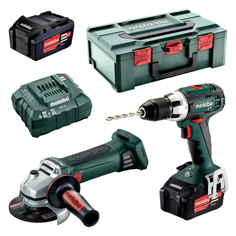 Pack 2 Outils METABO 2.4.1 (BS 18 LT + W 18 LTX 125 QUICK) 18V (2 X 4,0 Ah) 1 Pack 2 Outils METABO 2.4.1 (BS 18 LT + W 18 LTX 125 QUICK) 18V (2 X 4,0 Ah)
