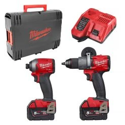 Pack 2 Outils MILWAUKEE M18FPP2A2-502X (M18 FPD2 + M18 FID2) 2 X 5,0 Ah