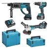 MAKITA MACHINES Pack 3 Outils MAKITA DLX3093TJ (DHP484 + DHR202 + DGA513) 18V Li-Ion (3x5Ah)