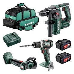 Pack 3 Outils METABO 3.1.1 (BS 18 L BL + BH 18 LTX BL 16 + CC 18 LTX BL) 18V (2 X 4,0 Ah)