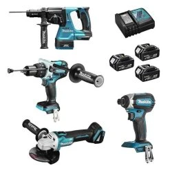 MAKITA MACHINES Pack 4 Outils MAKITA DLX4090TJ1 LXT 18 V (3 X 5,0 Ah)