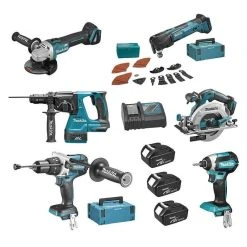 MAKITA MACHINES Pack 6 Outils MAKITA DLX6078TJ1 18 V (3 X 5,0 Ah)