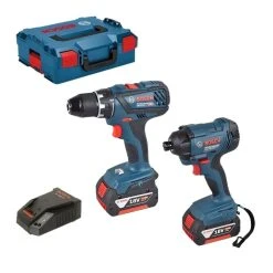 BOSCH MACHINES Pack BOSCH 06019G5107 Perceuse-visseuse GSR 18V-28 + Visseuse à Chocs GDR 18V-160 + 2 Batteries 4.0Ah