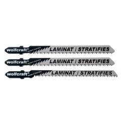 Pack De 3 Lames De Scie Sauteuse WOLFCRAFT HCS Pour Sols Stratifiés