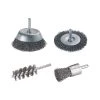 Pack De 4 Brosses Fil D'acier Queue WOLFCRAFT 2133000 Ø6 Mm