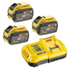 DEWALT MACHINES Pack DEWALT DCB118X3-QW Chargeur DCB118 Avec 3 Batteries DCB547 9,0Ah