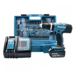 MAKITA MACHINES Perceuse à Percussion 18V (1x3,0 Ah) MAKITA DHP453FX12 En Coffret Avec 101 Accessoires