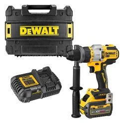 DEWALT MACHINES Perceuse Visseuse à Percussion DEWALT DCD999T1 Brushless 18V Flexvolt 6,0 Ah