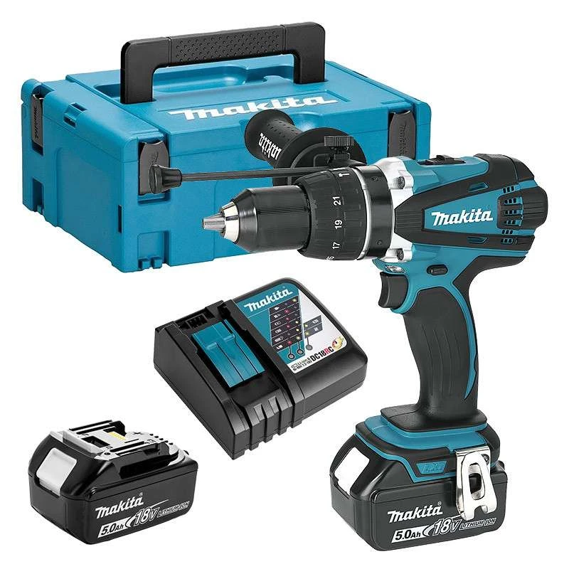MAKITA MACHINES Perceuse Visseuse à Percussion MAKITA DHP458RTJ 18 V Li-ion 2 X 5.0 Ah 1 MAKITA MACHINES Perceuse Visseuse à Percussion MAKITA DHP458RTJ 18 V Li-ion 2 X 5.0 Ah