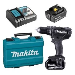 MAKITA MACHINES Perceuse Visseuse à Percussion MAKITA DHP482RTEB (2 X 5,0 Ah)