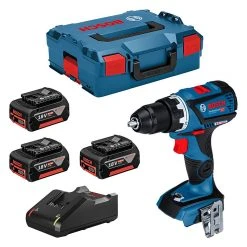 BOSCH MACHINES Perceuse Visseuse BOSCH GSR 18V-60 C Professional 3 X 5,0 Ah + L-Boxx