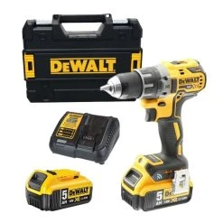 DEWALT MACHINES Perceuse Visseuse Compact XR DEWALT DCD792P2B-QW 18V 5Ah Li-Ion Brushless TOOL CONNECT + 2 Batteries + Coffret