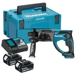 MAKITA MACHINES Perfo-burineur MAKITA DHR202RMJ SDS-Plus 18V Li-Ion (2x4Ah) Ø 20 Mm