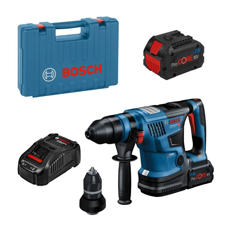 BOSCH MACHINES Perforateur Sans-fil BITURBO SDS Plus 18V BOSCH Professional GBH18V34CF - 2 X 5.5Ah + Chargeur 1 BOSCH MACHINES Perforateur Sans-fil BITURBO SDS Plus 18V BOSCH Professional GBH18V34CF - 2 X 5.5Ah + Chargeur