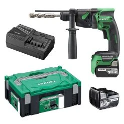 HITACHI - HIKOKI Perforateur SDS Plus 18mm Brushless 18V HIKOKI DH18DPBWPZ 2 X 5,0Ah En Coffret
