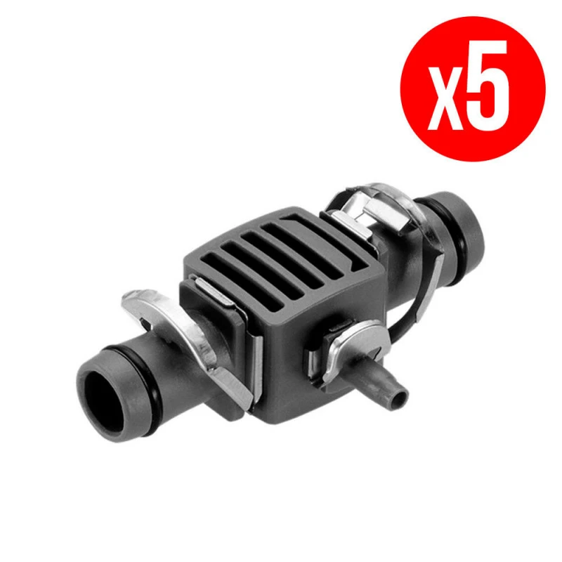 Réducteur En T GARDENA 8333-20 Ø4,6 Et 13mm - X5 1 Réducteur En T GARDENA 8333-20 Ø4,6 Et 13mm - X5