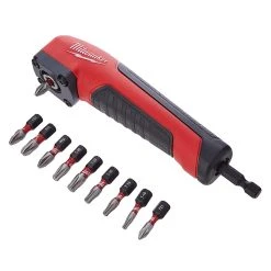 Renvoi D'angle MILWAUKEE 4932471274 Shockwave Avec 10 Embouts De Vissage
