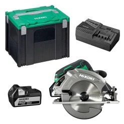 HITACHI - HIKOKI Scie Circulaire 18V HIKOKI C1807DAWRZ 2 X 5,0Ah Ø190mm 64mm